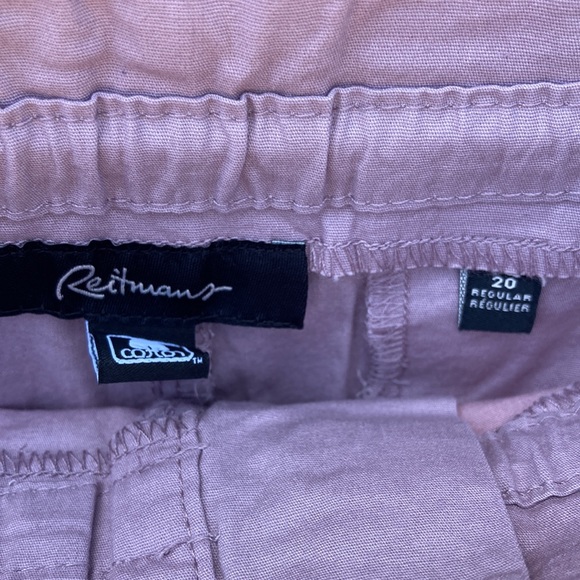 HP!💎 Reitmans, NWT Paper Bag Capri Pants, High Waisted, Lilac, Plus, 20, 22 - Picture 10 of 16